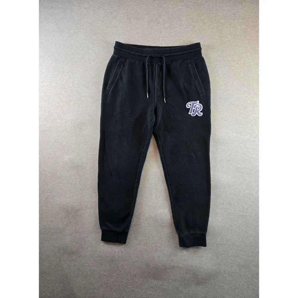 True‎ Religion Welt Pocket Joggers Mens Medium Black Logo Fleece Sweatpants